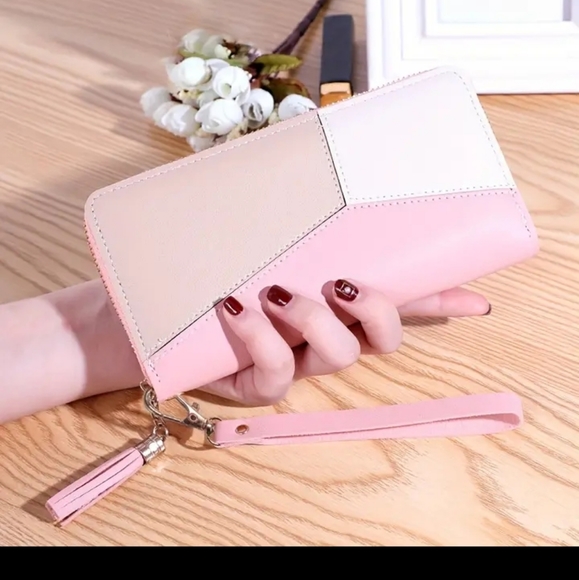 Pink Combo Wristlet Wallet - Picture 1 of 3